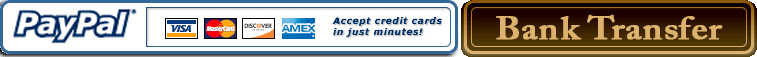 Payment Credit-Debit card and Bank Transfer